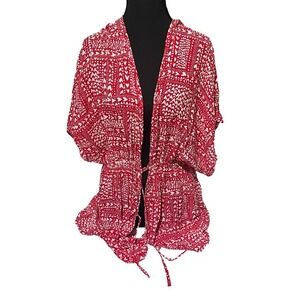 Victoria's‎ Secret Red Heart Print Kimono OS